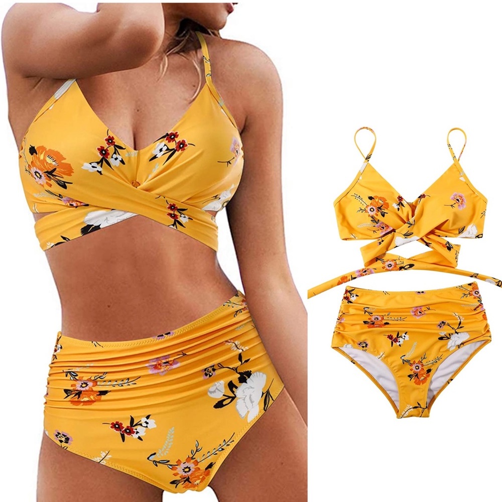 Women's High Waisted Bandage Bikini Set